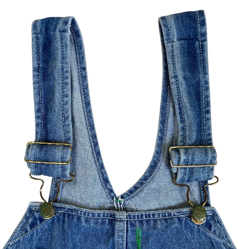 Oshkosh Mens Sz 38 Vintage Denim Carpenter Bib Overalls Vestback Med Wash - Picture 3 of 16